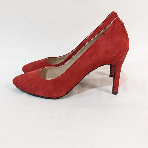 Cole Haan Helen Grand OS Red Leather Suede Pumps - Picture 5 of 12